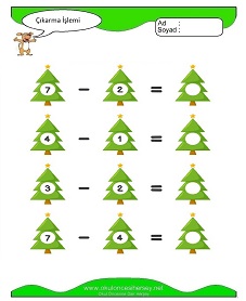 Çıkarma İşlemi Çalışma Sayfaları